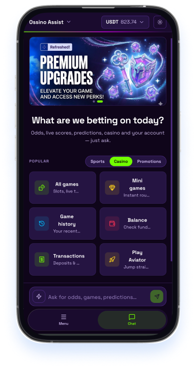 Companion — games, odds and account in chat